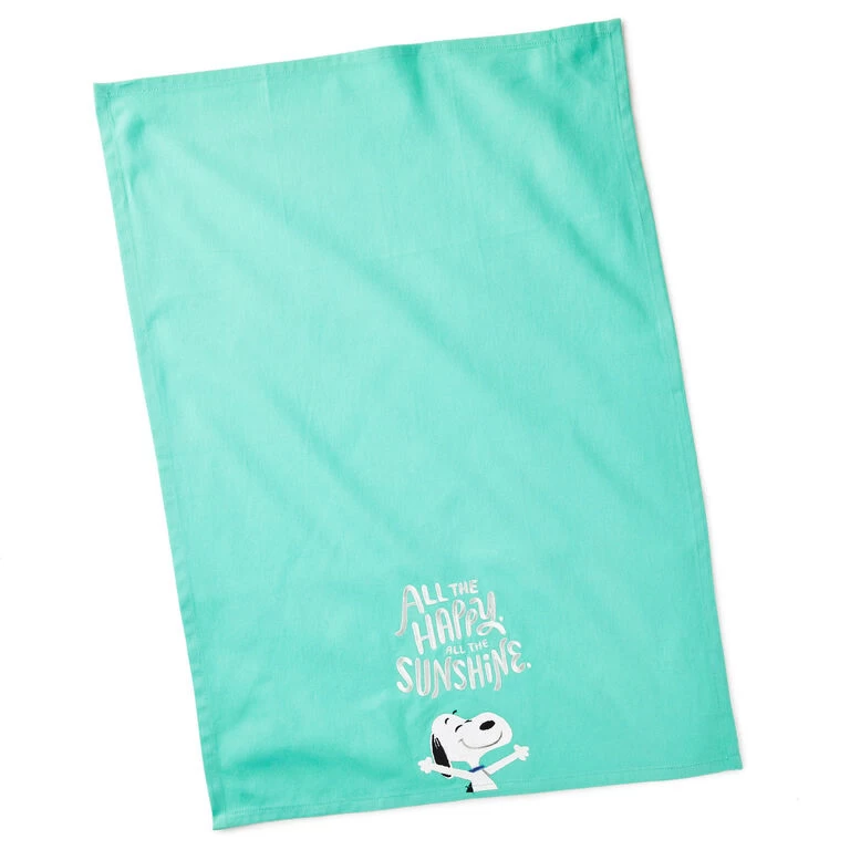 Peanuts® All the Happy Snoopy Tea Towel Hallmark Peanuts® All The Happy Snoopy Tea Towel -Hallmark Store Peanuts All the Happy Snoopy Teal Kitchen Towel 1PAJ3538 02
