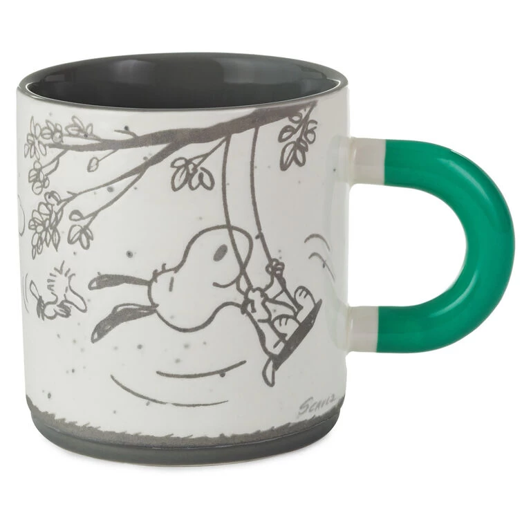 Peanuts® All the Happy Snoopy Mug, 16oz. Hallmark Peanuts® All The Happy Snoopy Mug, 16oz. -Hallmark Store Peanuts Gray and Green All the Happy Snoopy Mug 1PAJ3537 01