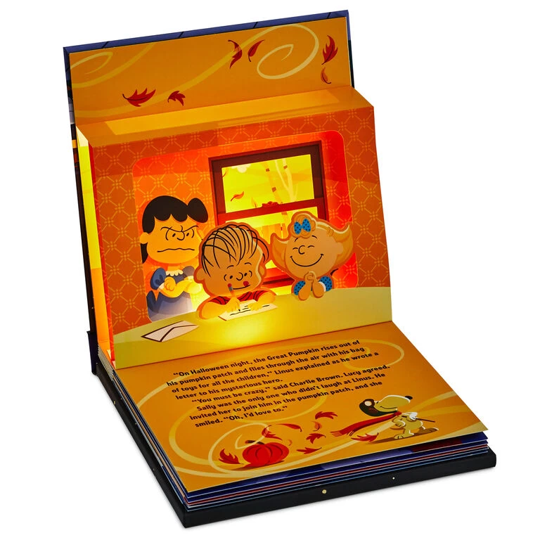 Peanuts® It's the Great Pumpkin, Charlie Brown Lighted Pop-Up Book Hallmark Peanuts® It's The Great Pumpkin, Charlie Brown Lighted Pop-Up Book -Hallmark Store Peanuts Its the Great Pumpkin Charlie Brown Book 1KHW1024 04