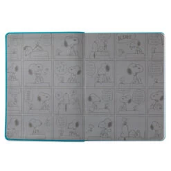 Hallmark Peanuts® Snoopy And Woodstock Faux Leather Notebook -Hallmark Store Peanuts Snoopy and Woodstock Etched Blue Notebook 1HWJ7053 03