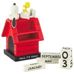 Hallmark Peanuts® Snoopy Smile Perpetual Calendar -Hallmark Store Peanuts Snoopy on Doghouse Smile Perpetual Calendar 1PAJ2127 03
