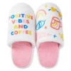 Hallmark Positive Vibes And Coffee Slippers With Sound, Small/Medium -Hallmark Store Positive Vibes and Coffee Slippers With Sound 1SLP1012 01