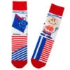 Hallmark Peanuts® Charlie Brown With Kite Novelty Crew Socks -Hallmark Store RedWhiteBlue Charlie Brown With Kite Socks 1PAJ3536 01