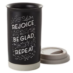 Hallmark Rejoice Repeat Ceramic Travel Mug, 12 Oz. -Hallmark Store Rejoice and Be Glad Ceramic Travel Mug 1SNN1065 03