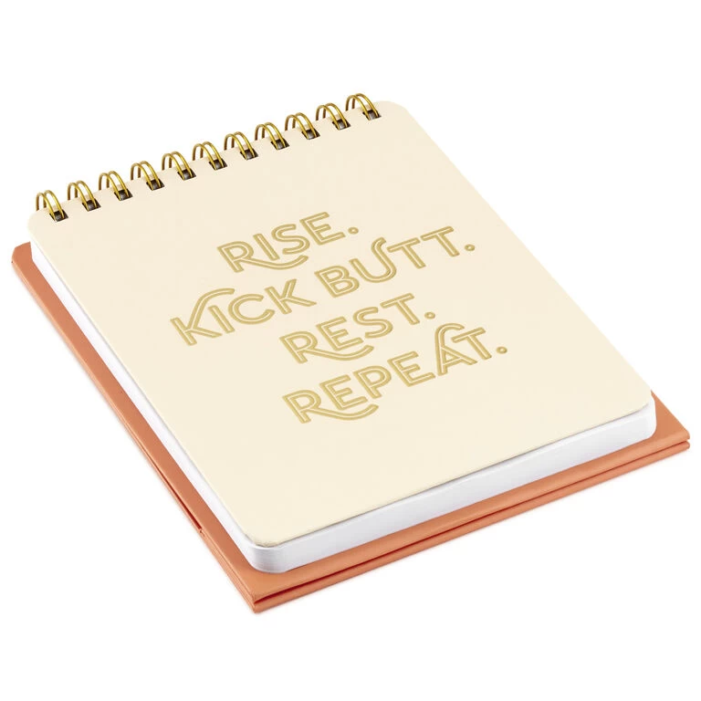 Kick Butt, Repeat Easel Notebook Hallmark Kick Butt, Repeat Easel Notebook -Hallmark Store Rise Kick Butt Rest Repeat Easel Notebook 3HWJ2108 01