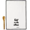 Hallmark Schitt's Creek® Fold In The Cheese Tea Towel And Wooden Spoon, Set Of 2 -Hallmark Store Schitts Creek Funny Tea Towel and Wooden Spoon 1PCL1040 01