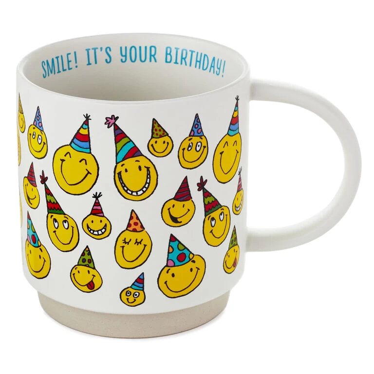 Smile It's Your Birthday Mug, 16 oz. Hallmark Smile It's Your Birthday Mug, 16 Oz. -Hallmark Store Shoebox Smile Its Your Birthday Funny Coffee Mug 1MUG3537 01
