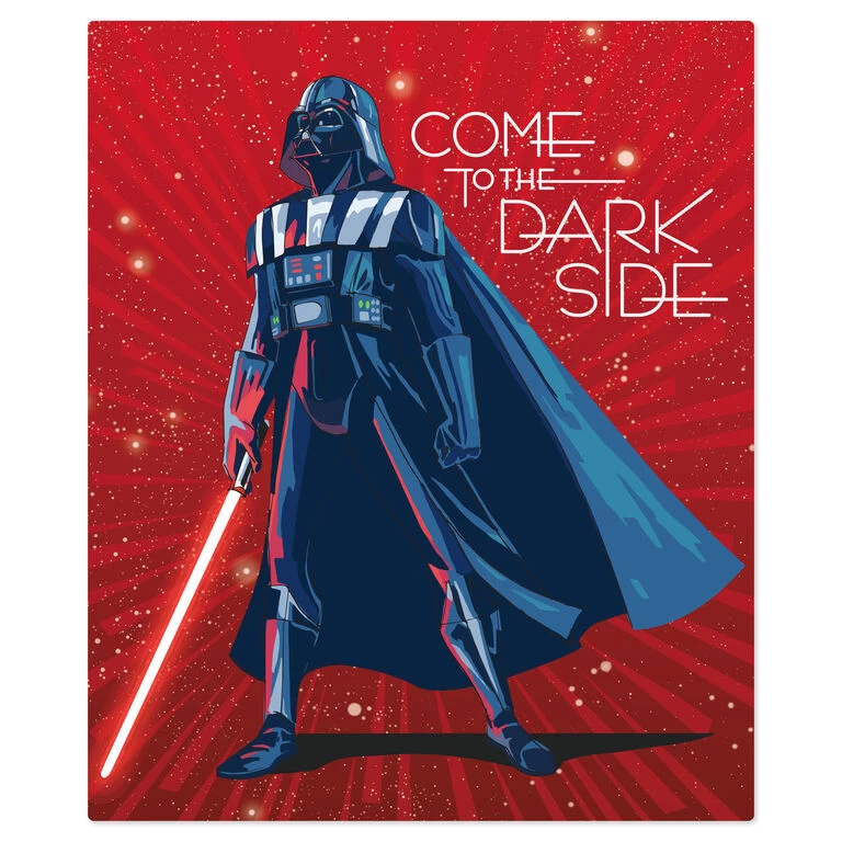 Star Wars™ Darth Vader™ Dark Side Blanket Hallmark Star Wars™ Darth Vader™ Dark Side Blanket -Hallmark Store Star Wars Darth Vader Dark Side Fleece Blanket 1SHP2159 03
