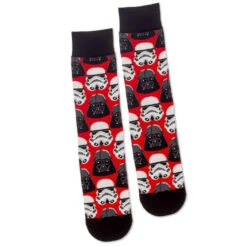Hallmark Star Wars™ Darth Vader™ And Stormtrooper™ Helmet Novelty Crew Socks -Hallmark Store Star Wars Darth VaderStormtrooper Crew Socks 1SHP2162 02