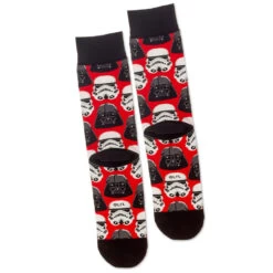 Hallmark Star Wars™ Darth Vader™ And Stormtrooper™ Helmet Novelty Crew Socks -Hallmark Store Star Wars Darth VaderStormtrooper Crew Socks 1SHP2162 03