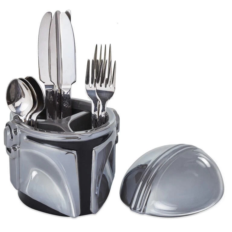 Star Wars: The Mandalorian™ Helmet Sculpted Ceramic Caddy Hallmark Star Wars: The Mandalorian™ Helmet Sculpted Ceramic Caddy -Hallmark Store Star Wars Mandalorian Sculpted Helmet Ceramic Jar 1SHP2163 02