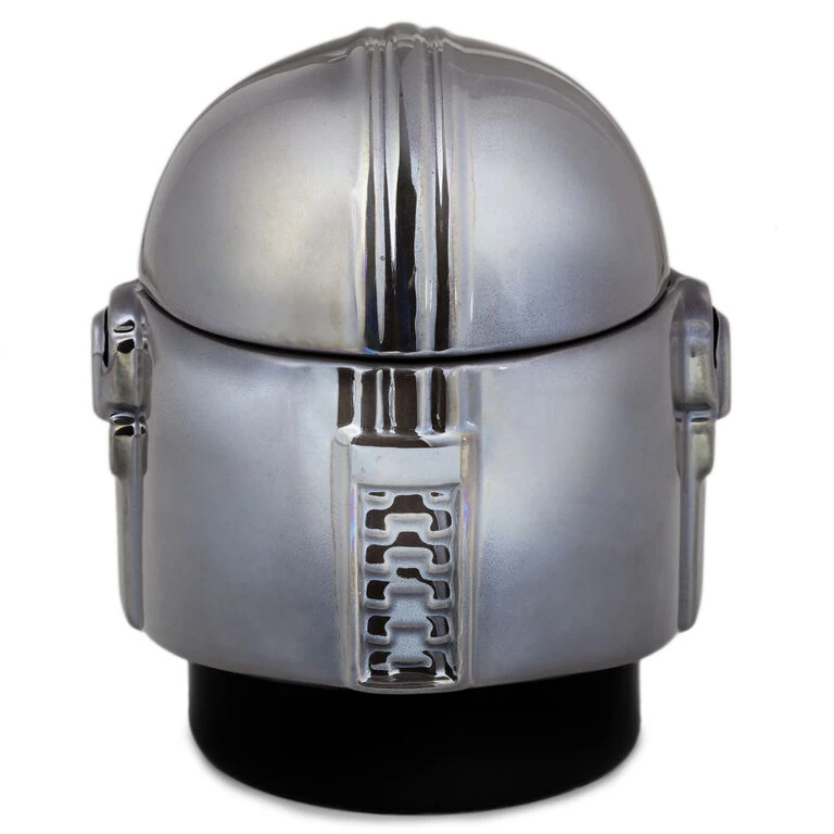 Star Wars: The Mandalorian™ Helmet Sculpted Ceramic Caddy Hallmark Star Wars: The Mandalorian™ Helmet Sculpted Ceramic Caddy -Hallmark Store Star Wars Mandalorian Sculpted Helmet Ceramic Jar 1SHP2163 04