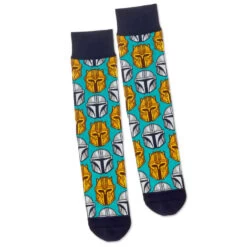 Hallmark Star Wars: The Mandalorian™ Helmet Novelty Crew Socks 3 Hallmark Star Wars: The Mandalorian™ Helmet Novelty Crew Socks -Hallmark Store Star Wars The Mandalorian Helmet Novelty Crew Socks 1SHP2161 02