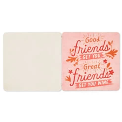 Hallmark Stop And Smell The Rosé: 20 Coasters Celebrating Friends (And Wine) Book -Hallmark Store Stop and Smell the Ros Book With Coasters 1BOK1574 04