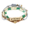 Hallmark Strong And Courageous Bracelets, Set Of 4 -Hallmark Store Strong and Courageous Beaded and Gold Bracelets 1REL1080 01