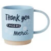Hallmark Thank You, Cheers, Merci Mug, 16 Oz. -Hallmark Store Thank You Cheers Merci Ceramic Mug 1MUG3580 01