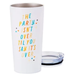 Hallmark The Party Isn't Over Stainless Steel Tumbler, 20 Oz. -Hallmark Store The Party Isnt Over Travel Ceramic Mug 1BIR1264 03