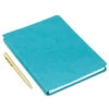 Hallmark Turquoise Faux Leather Notebook With Pen -Hallmark Store Turquoise Faux Leather Notebook With Pen 1HWJ7041 01