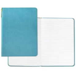 Hallmark Turquoise Faux Leather Notebook With Pen -Hallmark Store Turquoise Faux Leather Notebook With Pen 1HWJ7041 02