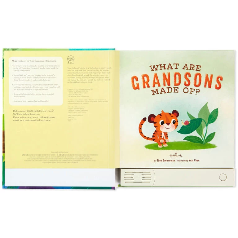 What Are Grandsons Made Of? Recordable Storybook Hallmark What Are Grandsons Made Of? Recordable Storybook -Hallmark Store What Are Grandsons Made Of Recordable Storybook 1KOB1230 03