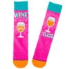 Hallmark Wine Is A Hug In A Glass Funny Crew Socks -Hallmark Store Wine Lovers Funny Novelty Crew Socks 1SOX2078 01