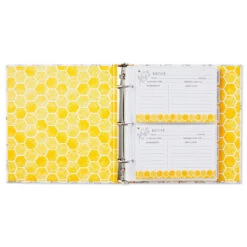 Hallmark Yellow Honeycomb Recipe Organizer Book -Hallmark Store Yellow Honeycomb Recipe Organizer Book 1TOG1031 02